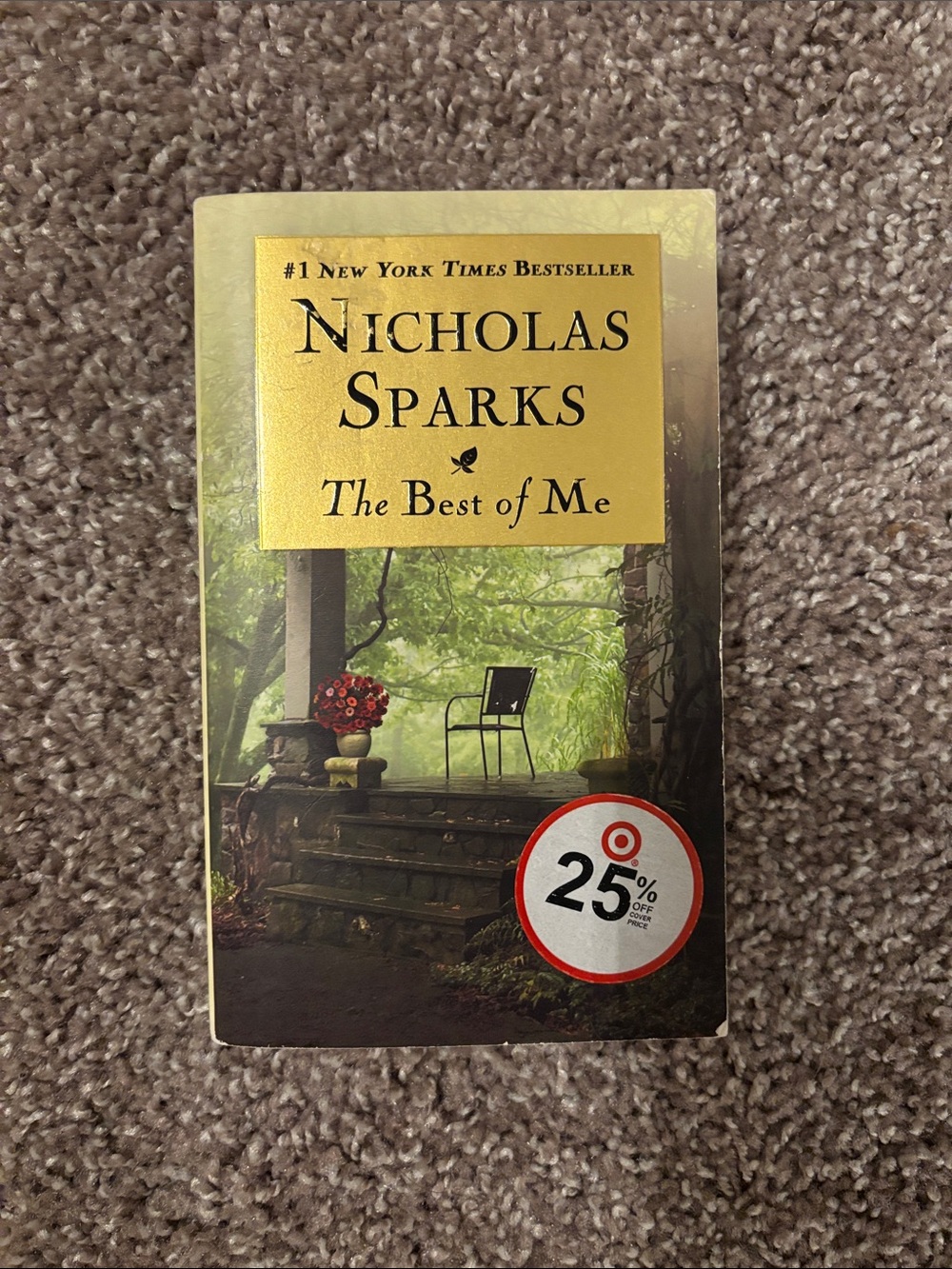 Nicholas Sparks "The Best of Me" Paperback - Yellow & Green Cover